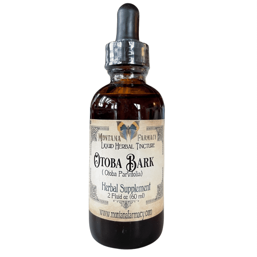 Montana Farmacy Otoba Bark liquid herbal tincture, 2oz bottle with dropper