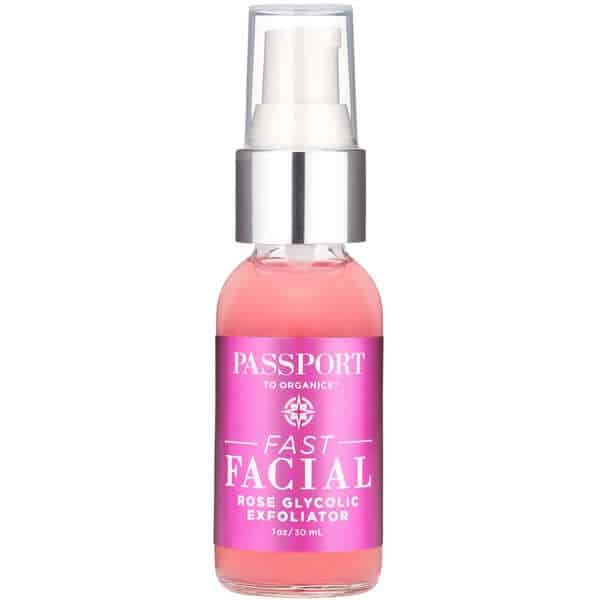 Passport to Organics Fast Facial Rose Glycolic Exfoliator bottle