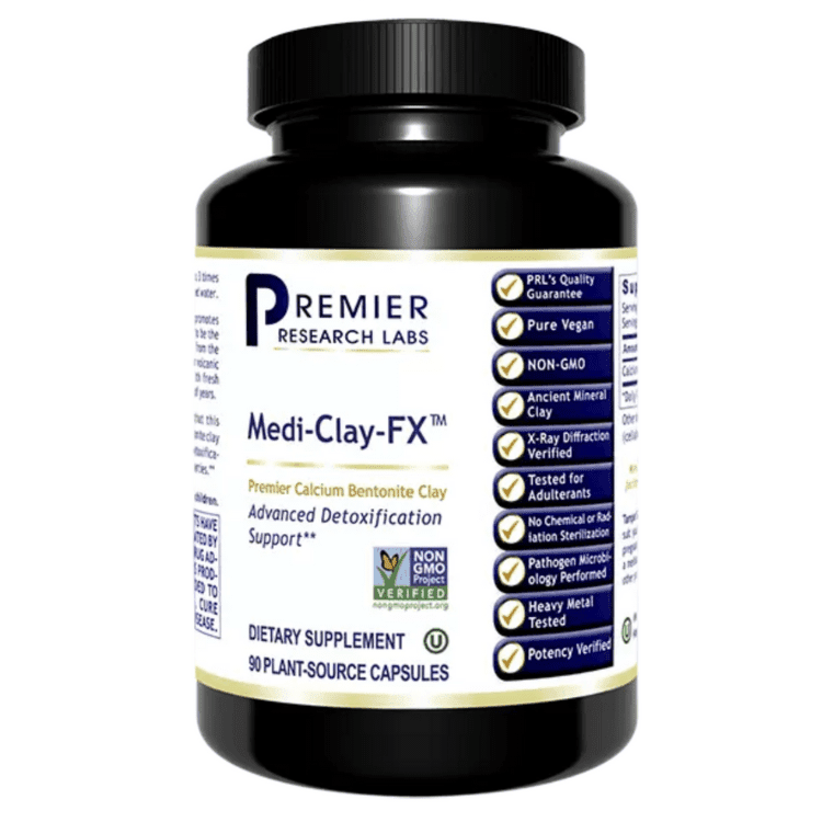 Premier Research Labs Medi-Clay-FX 90 vegetarian capsules bottle
