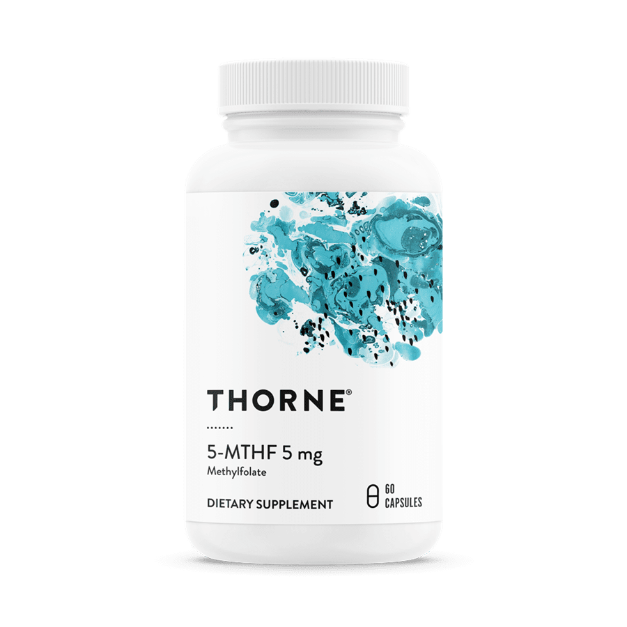 Thorne 5-MTHF 5 mg Methylfolate capsules bottle